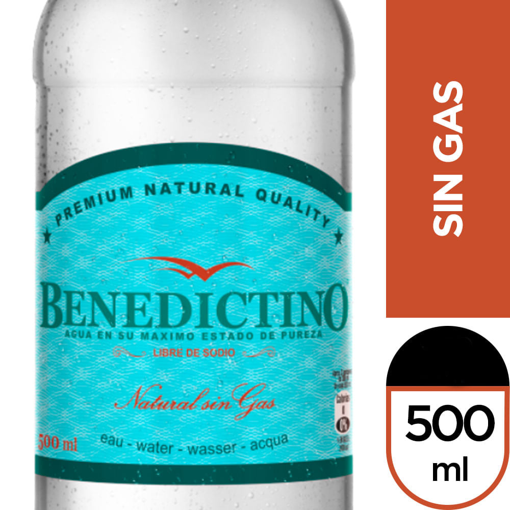 Agua Purificada Benedictino 500ml x 6